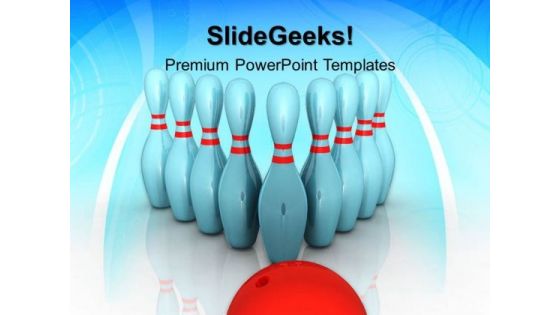 Bowling Targets Teamwork PowerPoint Templates And PowerPoint Themes 0412