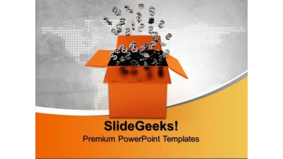 Box Full Of Bucks Growth Concept Success PowerPoint Templates And PowerPoint Themes 0912