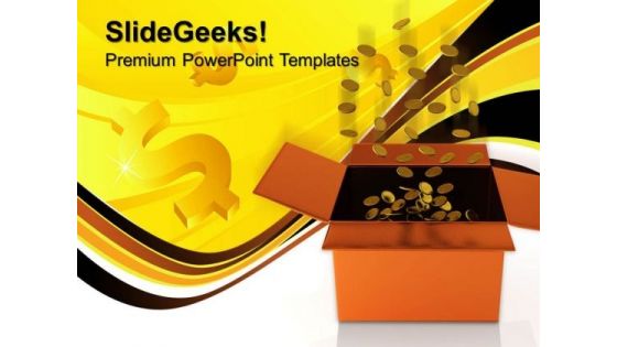 Box Full Of Coins Money PowerPoint Templates And PowerPoint Themes 0812