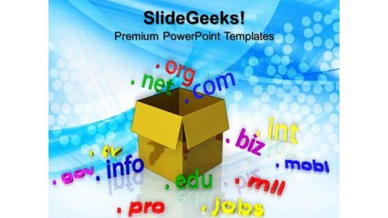 Box With Domain Communication PowerPoint Templates And PowerPoint Themes 0712