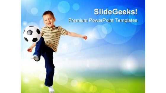 Boy Hitting The Ball Sports PowerPoint Themes And PowerPoint Slides 0711