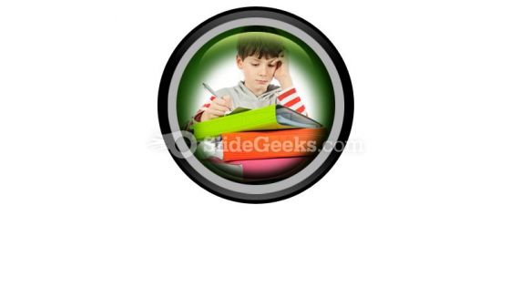 Boy With Books PowerPoint Icon Cc