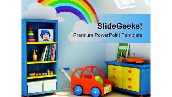 Boys Room Children PowerPoint Backgrounds And Templates 1210