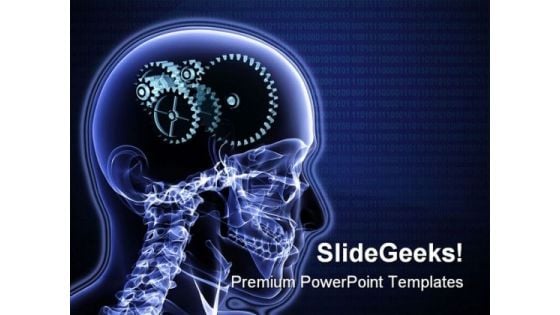 Brain Gears Science PowerPoint Template 0610