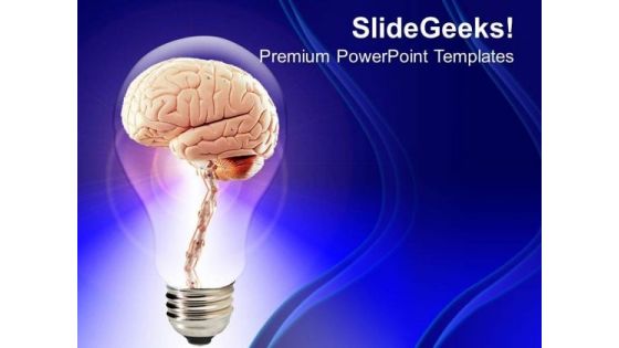 Brain Inside Bulb Creative PowerPoint Templates Ppt Backgrounds For Slides 0313