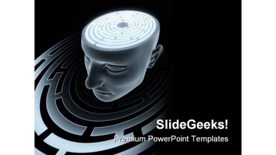 Brain People PowerPoint Template 0910