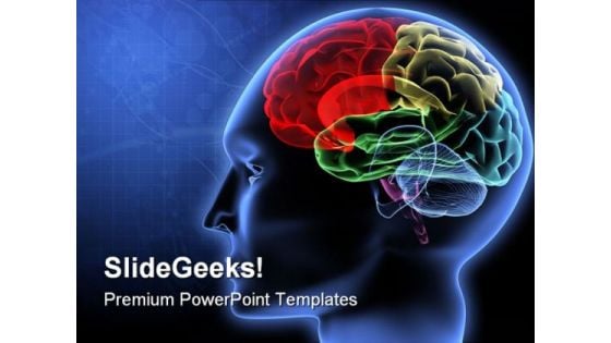 Brain Science PowerPoint Template 0610