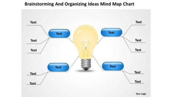 Brainstorming And Organizing Ideas Mind Map Chart Ppt Business Plan PowerPoint Templates