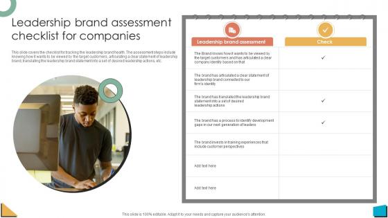 Brand Authority Leadership Brand Assessment Checklist For Companies Strategy SS V
