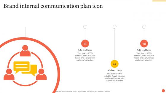 Brand Internal Communication Plan Icon Ppt Infographic Template Visual Aids Pdf