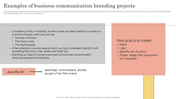 Brand Kickoff Promotional Plan Examples Of Business Communication Branding Projects Slides Pdf