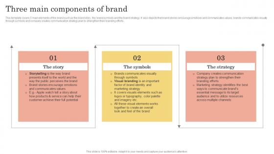 Brand Kickoff Promotional Plan Three Main Components Of Brand Infographics Pdf