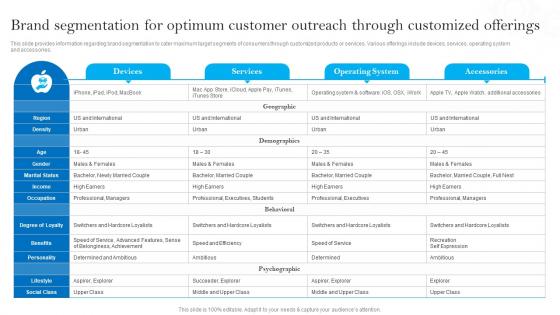 Brand Segmentation For Optimum Customer Apples Brand Promotional Measures Brochure Pdf