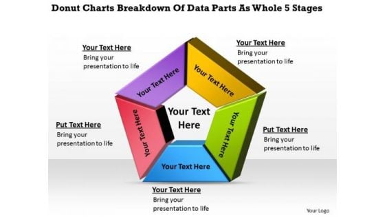 Breakdown Of Data Parts As Whole 5 Stages Business Plan Model PowerPoint Templates