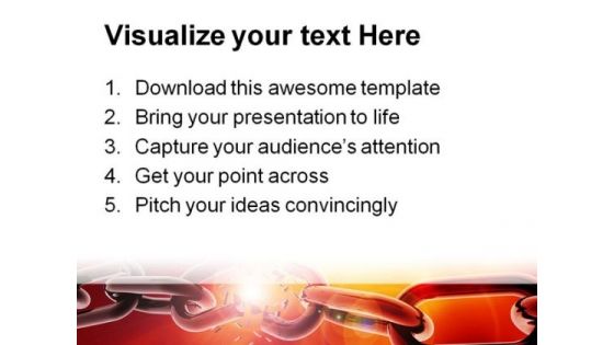 Breaking Chain Business PowerPoint Themes And PowerPoint Slides 0411