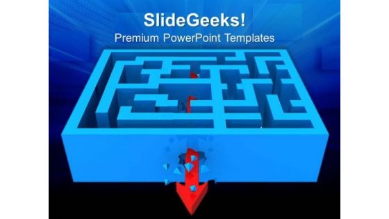 Breaking Through Maze Arrows PowerPoint Templates And PowerPoint Themes 0612 Breaking Through Maze Arrows PowerPoint Templates And PowerPoint Themes 0612