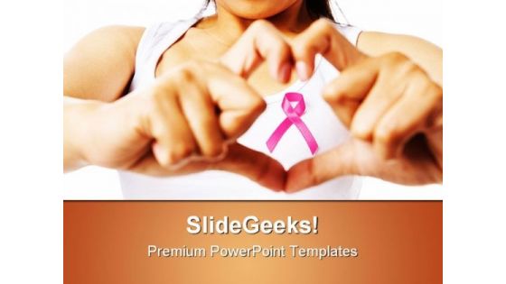 Breast Cancer Ribbon Medical PowerPoint Templates And PowerPoint Backgrounds 0411