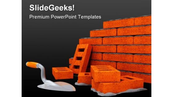 Brick Wall Construction PowerPoint Templates And PowerPoint Backgrounds 0311
