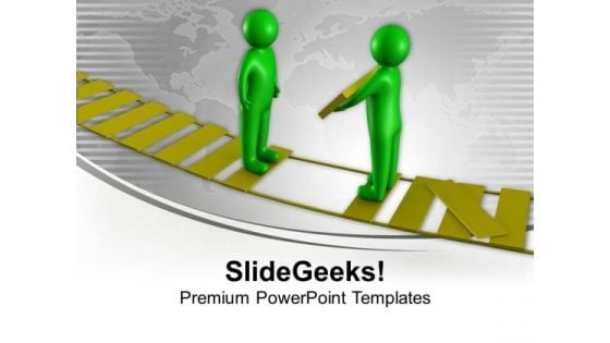 Bridge The Gap With Right Skills PowerPoint Templates Ppt Backgrounds For Slides 0613