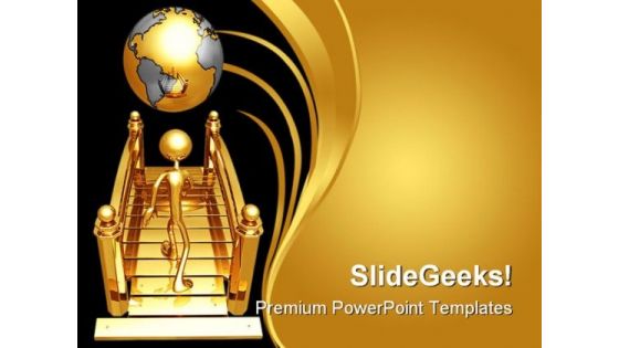Bridge To World Business PowerPoint Template 1110 Bridge To World Business PowerPoint Template 1110