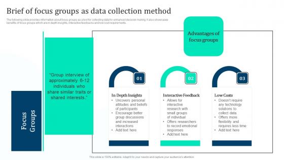 Brief Of Focus Groups Data Marketing Intelligence Guide Data Gathering Mockup Pdf