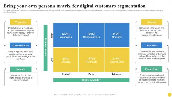 Bring Your Own Persona Matrix For Digital Customers User Segmentation Microsoft Pdf