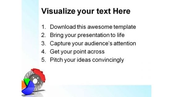 Broken Icon Pie Chart Business PowerPoint Themes And PowerPoint Slides 0511