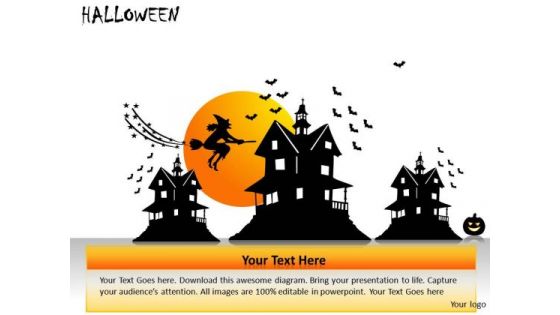 Broom Halloween PowerPoint Slides And Ppt Diagram Templates