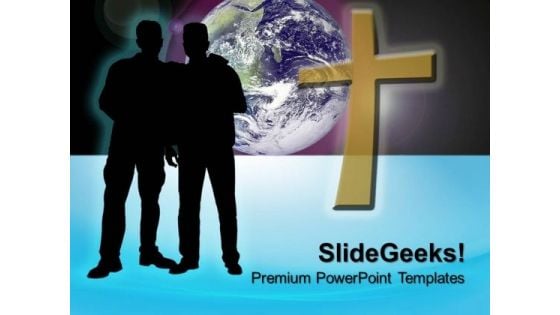 Brothers In Faith Christian PowerPoint Templates And PowerPoint Themes 0712