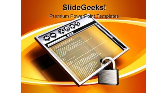 Browsing Security Internet PowerPoint Backgrounds And Templates 1210