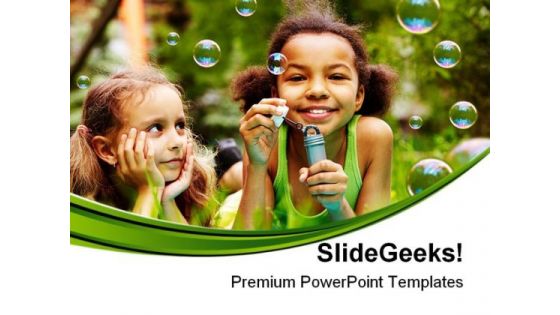 Bubble Fun Children PowerPoint Templates And PowerPoint Backgrounds 0411