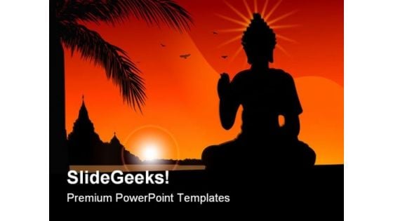 Buddha01 Religion PowerPoint Template 0610