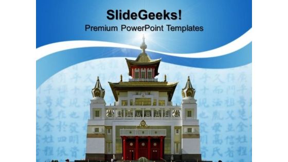 Buddhist Temple Religion PowerPoint Templates And PowerPoint Themes 0812