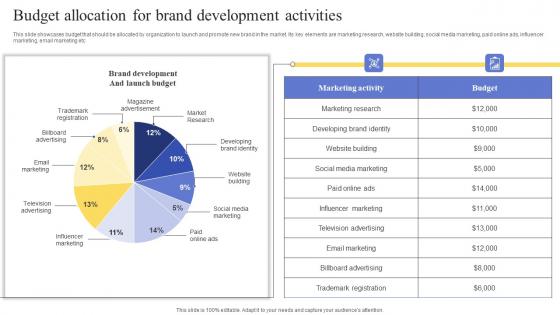 Budget Allocation For Brand Development Activities Maximizing Revenue Using Icons Pdf