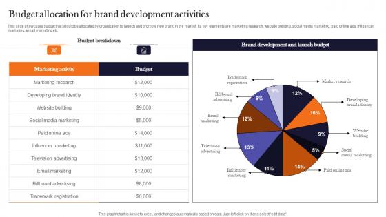 Budget Allocation For Brand Development Product Advertising And Positioning Professional Pdf