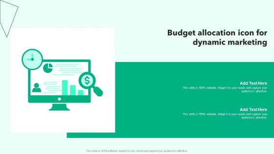 Budget Allocation Icon For Dynamic Marketing Download Pdf