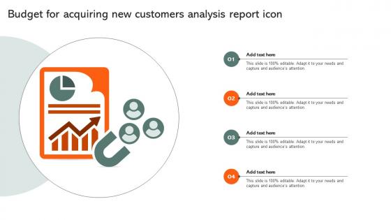 Budget For Acquiring New Customers Analysis Report Icon Brochure Pdf