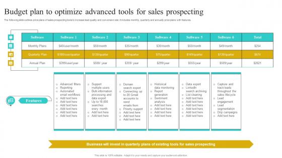 Budget Plan To Optimize Advanced Tools Implementing Strategies To Improve Information Pdf
