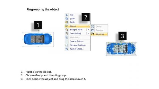 Bug Bumper 2 Door Blue Car Top PowerPoint Slides And Ppt Diagram Templates