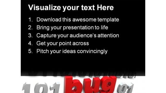 Bug In Binary Code Computer PowerPoint Templates And PowerPoint Backgrounds 0111
