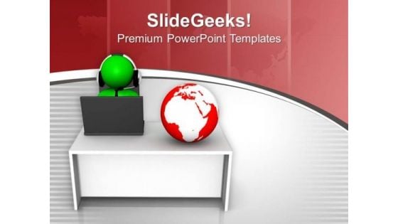 Build Global Relation By Internet PowerPoint Templates Ppt Backgrounds For Slides 0713