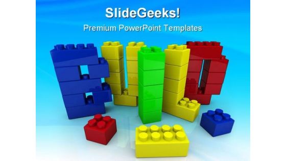 Build Word In Toy Education PowerPoint Templates And PowerPoint Backgrounds 0111