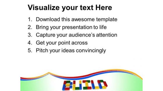 Build Word With Lego Block Business PowerPoint Templates And PowerPoint Themes 0712