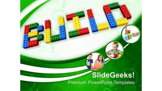 Build Word With Lego Blocks PowerPoint Templates And PowerPoint Themes 1012