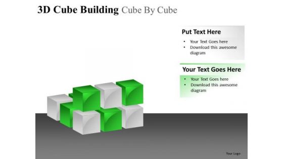 Building Piece By Piece Cube PowerPoint Slides And Ppt Diagram Templates