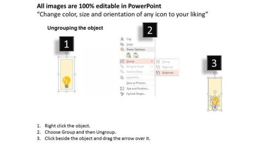 Bulb Infogarphic For Corporate Display PowerPoint Template