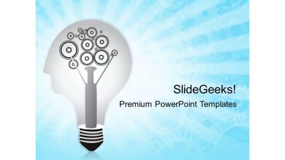 Bulb With Gears Business PowerPoint Templates And PowerPoint Themes 0212