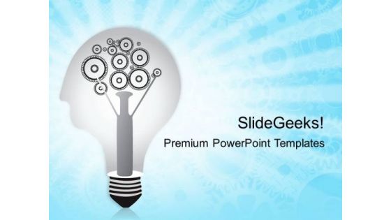 Bulb With Gears Business PowerPoint Templates And PowerPoint Themes 0212 Bulb With Gears Business PowerPoint Templates And PowerPoint Themes 0212
