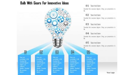 Bullb With Gears For Innovative Ideas PowerPoint Template