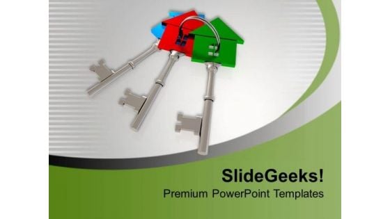 Bunch Of House Keys Security PowerPoint Templates Ppt Backgrounds For Slides 0213